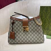 Gucci Padlock GG Medium Shoulder Brown Bag 32.5cm - 1