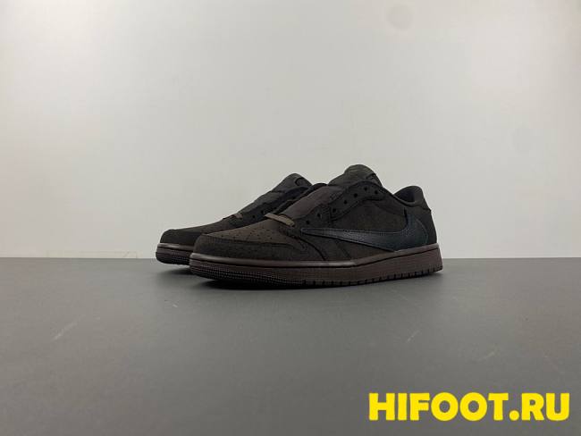 TRAVIS SCOTT X AIR JORDAN 1 LOW OG DARK MOCHA/BLACK/VELVET BROWN DM7866-202 - 1