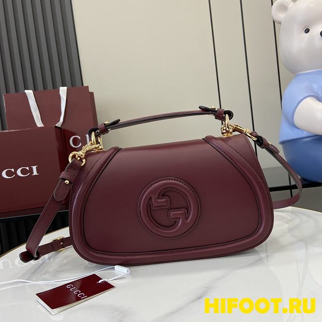 GUCCI BLONDIE MEDIUM TOP HANDLE BAG RED 32CM  - 1