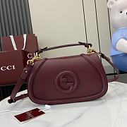 GUCCI BLONDIE MEDIUM TOP HANDLE BAG RED 32CM  - 1