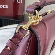 GUCCI BLONDIE MEDIUM TOP HANDLE BAG RED 32CM  - 6