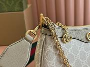 Gucci OPHIDIA SMALL SHOULDER BAG Beige and white GG  25*15.5*6CM  - 4