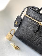 LV Louis Vuitton Vanity Bag PM Black Leather 19*13*11CM - 2