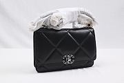 Chanel Lambskin Quilted Chanel 19 Wallet On Chain WOC Black  - 3