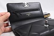 Chanel Lambskin Quilted Chanel 19 Wallet On Chain WOC Black  - 2