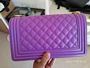 Chanel Boy Bag Purple 25cm  - 4