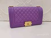 Chanel Boy Bag Purple 25cm  - 3