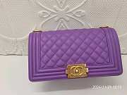 Chanel Boy Bag Purple 25cm  - 2