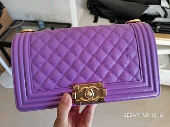 Chanel Boy Bag Purple 25cm 