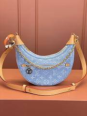 LV Louis Vuitton Loop Sky Blue Denim 23*13*6CM - 1