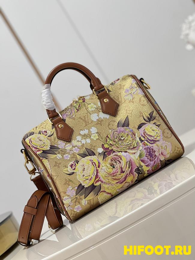 Louis Vuitton Gold Speedy Flower Garden Bandouliere 25 M21317 - 1