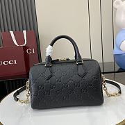 GUCCI GG EMBLEM SMALL TOP HANDLE BAG 25.5x16x14cm - 6