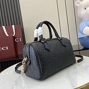 GUCCI GG EMBLEM SMALL TOP HANDLE BAG 25.5x16x14cm - 5