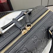 GUCCI GG EMBLEM SMALL TOP HANDLE BAG 25.5x16x14cm - 2