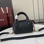 GUCCI GG EMBLEM SUPER MINI TOP HANDLE BAG 16.5x10x8cm - 1