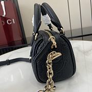 GUCCI GG EMBLEM SUPER MINI TOP HANDLE BAG 16.5x10x8cm - 4