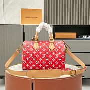 LV Speedy P9 Bandoulière 25 Monogram Leather Red 25*15*5CM  - 5