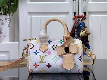 Louis Vuitton x Takashi Murakami Nano Speedy White Multicolored 16x11x9cm