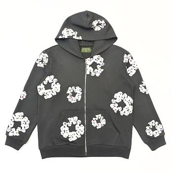 Denim Tears Rhinestone Wreath Zip Hoodie  Grey 2024020701