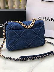 Chanel 19 Demin Bag 26cm Dark Blue - 4