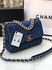 Chanel 19 Demin Bag 26cm Dark Blue - 2