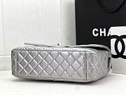 Chanel Silver Lambskin Classic Travel Flap bag 40CM  - 6