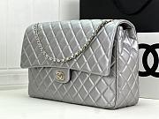 Chanel Silver Lambskin Classic Travel Flap bag 40CM  - 3