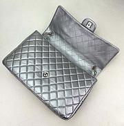 Chanel Silver Lambskin Classic Travel Flap bag 40CM  - 2