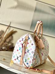 Louis Vuitton x Takashi Murakami Keepall Bandouliere 45 White Multicolored  - 6