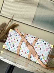 Louis Vuitton x Takashi Murakami Keepall Bandouliere 45 White Multicolored  - 5