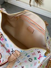 Louis Vuitton x Takashi Murakami Keepall Bandouliere 45 White Multicolored  - 2