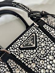 Prada Crystal Galleria Double Zip Mini Top Handle Bag 20*15*9.5CM  - 3