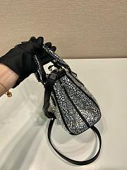 Prada Crystal Galleria Double Zip Mini Top Handle Bag 20*15*9.5CM  - 4