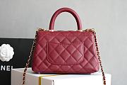 Chanel Coco Handle Red Caviar 19CM - 4