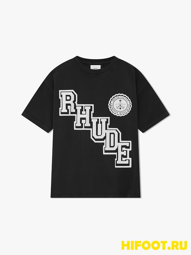 Rhude collegiate crest T-shirt 2025031401 - 1
