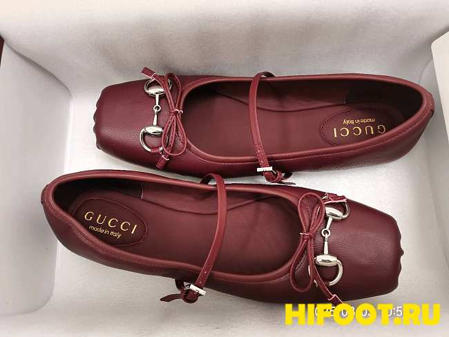 Gucci Horsebit ballet flat red 2025032001 - 1