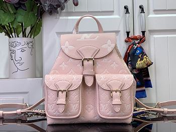 LV Backup backpack Bicolour Monogram Empreinte Leather pink 22x14x20cm