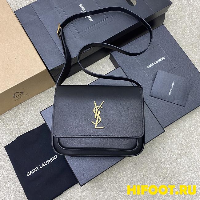 YSL NIKI SATCHEL IN LEATHER black 21.5*16*8CM  - 1