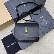YSL NIKI SATCHEL IN LEATHER black 21.5*16*8CM  - 1