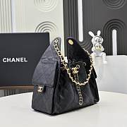 Chanel 25 Small Handbag Grained Calfskin & Gold-Tone Metal black 30cm - 3