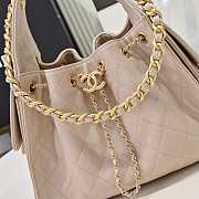 Chanel 25 Small Handbag Grained Calfskin & Gold-Tone Metal Beige 30cm - 6