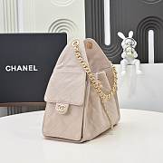 Chanel 25 Small Handbag Grained Calfskin & Gold-Tone Metal Beige 30cm - 3