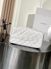 Chanel 25 Small Handbag Grained Calfskin & Gold-Tone Metal White 30cm - 4