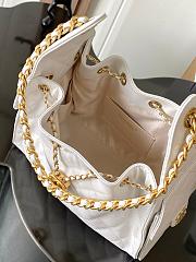 Chanel 25 Small Handbag Grained Calfskin & Gold-Tone Metal White 30cm - 2