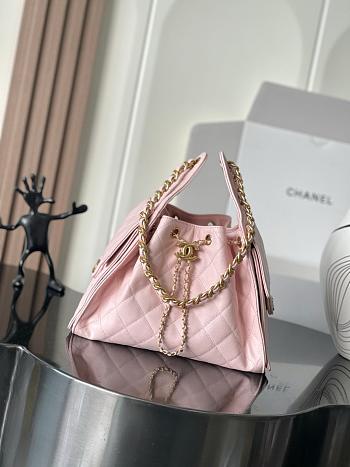 Chanel 25 Small Handbag Grained Calfskin & Gold-Tone Metal Light Pink 30CM 