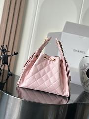 Chanel 25 Small Handbag Grained Calfskin & Gold-Tone Metal Light Pink 30CM  - 5