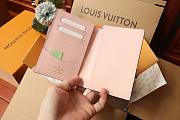 LV  Passport Cover Monogram (3 Cqrd Slot) Vivienne Holiday Rose Ballerine Pink - 3