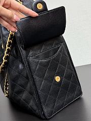 Chanel 25 Medium Handbag Grained Calfskin & Gold-Tone Metal Black 40cm - 3