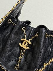 Chanel 25 Medium Handbag Grained Calfskin & Gold-Tone Metal Black 40cm - 5