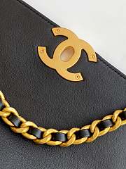 Chanel 2025 Flap Bag with Top Handle  Calfskin & Gold-Tone Metal  Black 20.5x28x9.5cm - 3